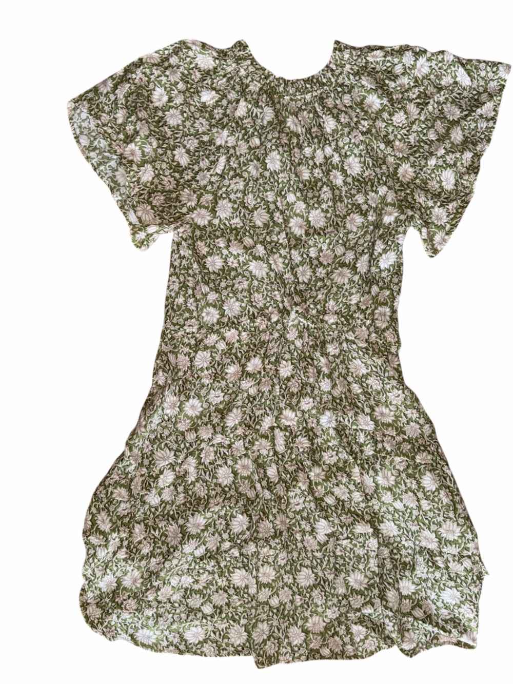 by Anthropologie Robin Tiered Mini Dress in Moss Floral Women’s XS - Picture 7 of 8